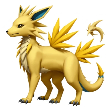 Jolteon-Salandit-Manectric-Electrike-Zeraora-Fakémon-hybrid-creature (full body)  sticker