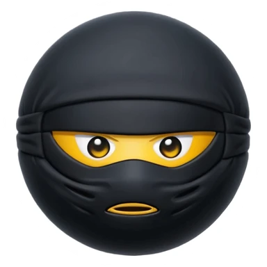 Black fabric Limbless ninja ball sphere sticker