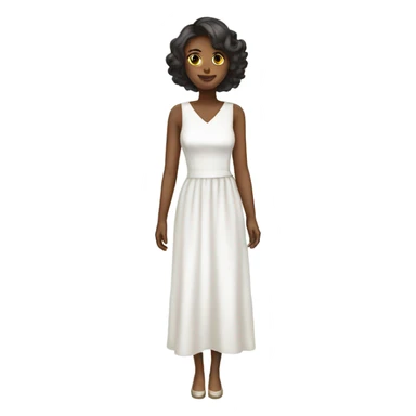 white dress sticker