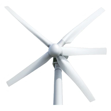photorealistic wind turbine with perfectly straight propellers sticker