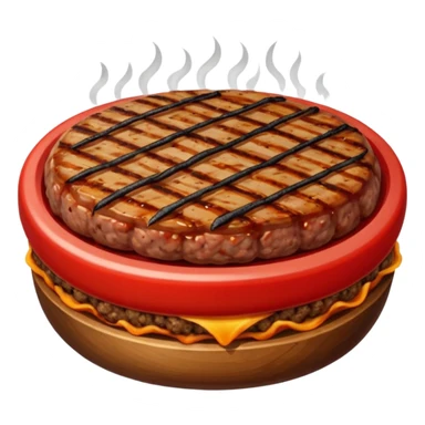 round meat grilled  sticker
