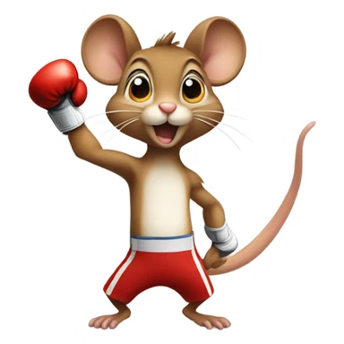 A mouse boxing a squirrel in a boxing ring sticker