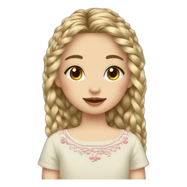 girl which embroidery sticker