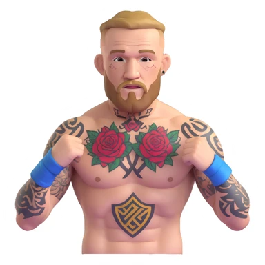 Conor McGregor UFC fighter with tattoos sticker