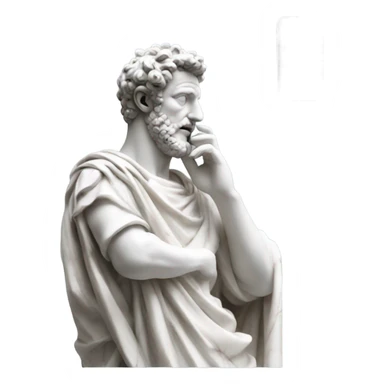marble marcus aurelius statue talking on the phone sticker