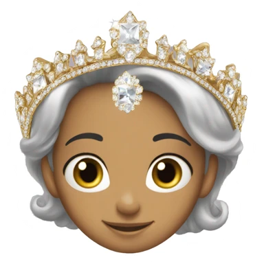 dainty british diamond tiara gold sticker