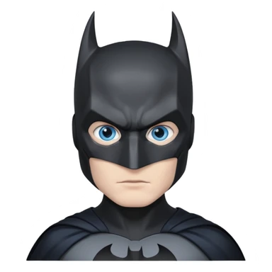 Batman with blue eyes, black and gray outfit sticker