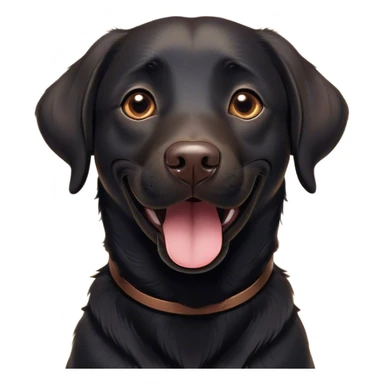 Cinematic Comical Black Labrador Portrait Emoji, Head tilted dramatically with an exaggeratedly amused expression, featuring a sleek black Fur with a glossy finish, wide, expressive brown eyes filled with playful disbelief, Simplified yet hilariously expressive features, highly detailed, glowing with a slightly sassy glow, high shine, dramatic yet playful, stylized with an air of cheeky mischief, bright and endearing, soft glowing outline, capturing the essence of a spirited and over-the-top companion, so meme-worthy it feels like it could side-eye its way into internet fame instantly! sticker
