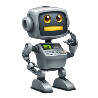 robot on telephone sticker