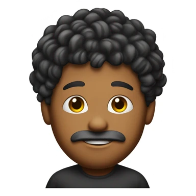 chico de piel oscura con rizos sticker
