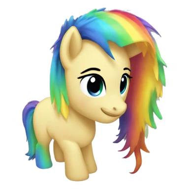 rainbow pony with cripto sticker