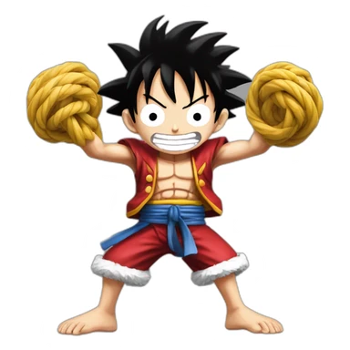 Luffy gear 5 avec une épée sticker
