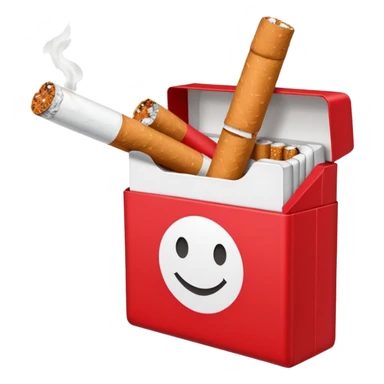 red pack of cigarettes sticker