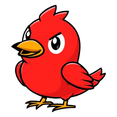 red angry bird sticker