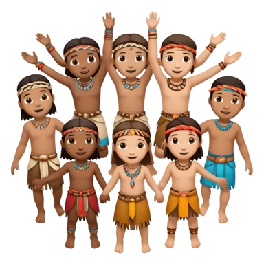 tribals dancing holding hands dancing in a circl sticker