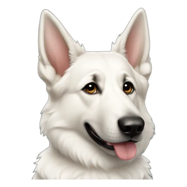 White German shepherd sticker