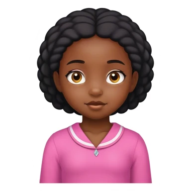 Black little girl sticker