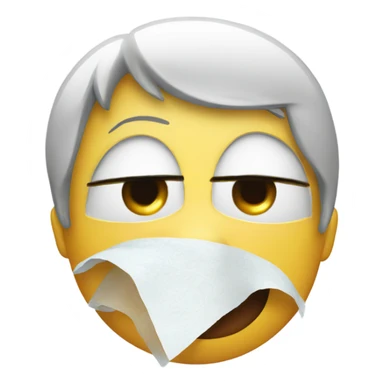 Crying with tissues sticker