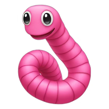 pink-worm sticker