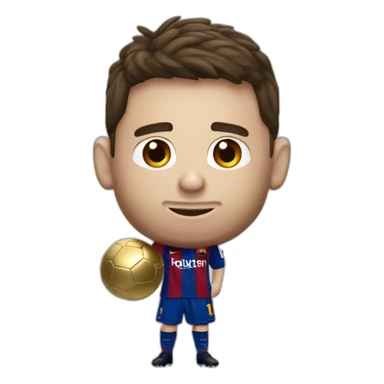 Messi avec 8 ballon d'or sticker