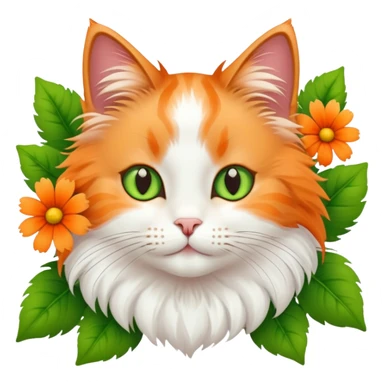 gatto con i fiori sticker