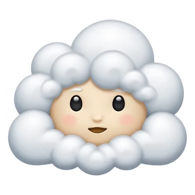 Nube pensando sticker