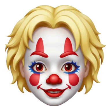 Blonde white girl clown sticker