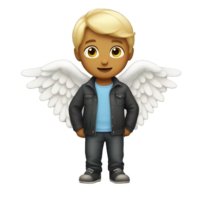 Boy Angel with blond hair sticker