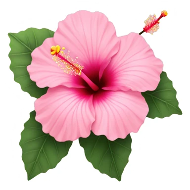 pastel pink hibiscus sticker