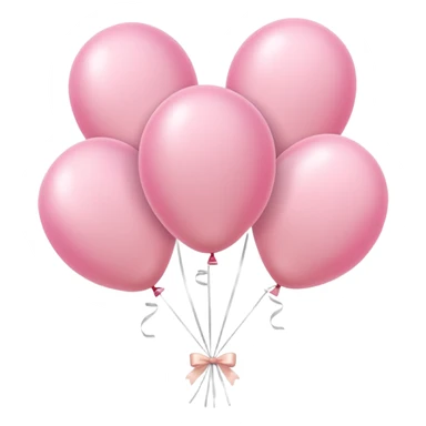 cream balloons for sakura birthday sticker