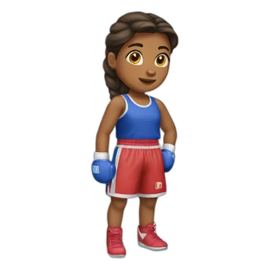 niña boxeadora sticker