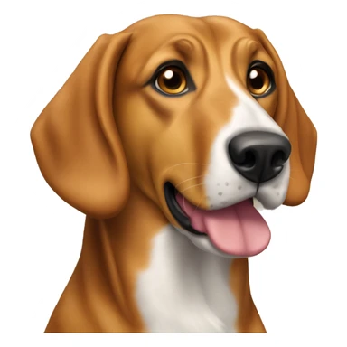 light brown coonhound mixed with a collie with long nose  sticker