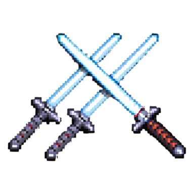 duas espadas laser se cruzando sticker