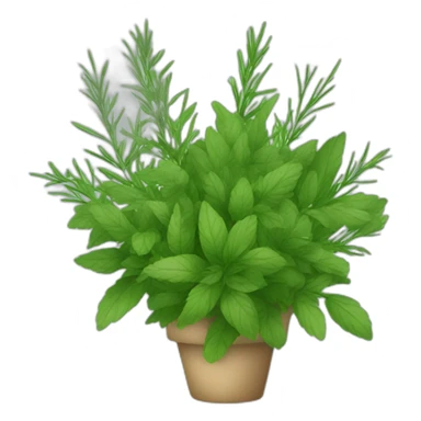 bouquet of green herbs sticker