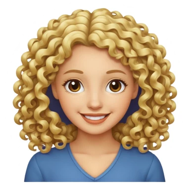 Femme frisée blonde sticker