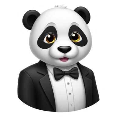 Panda in tuxedo sticker