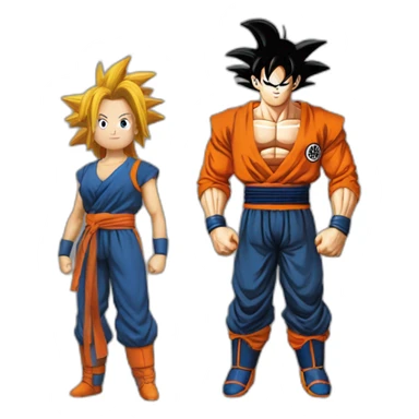 Son Goku et Brigitte Lecordier sticker
