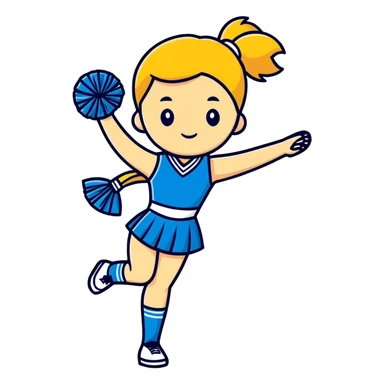 Cheerleader sticker