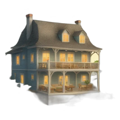 maison au bord de la mer sticker