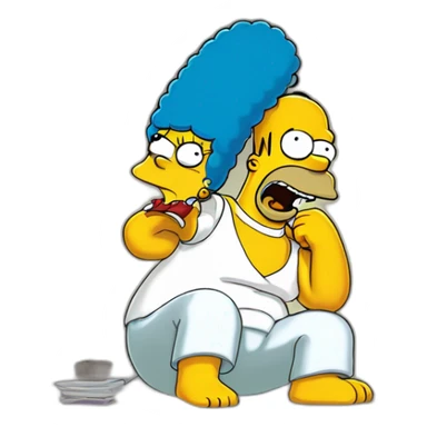 Homer simpson qui souris sticker