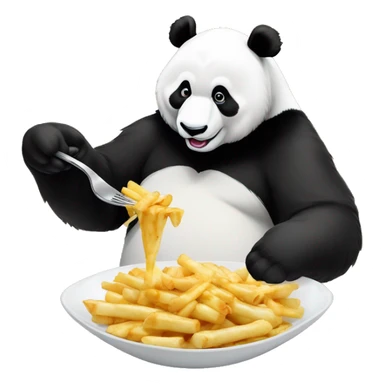 Vladimir Poutine qui porte un panda qui mange de la poutine  sticker