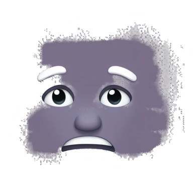 embarrassed shy worried face  sticker