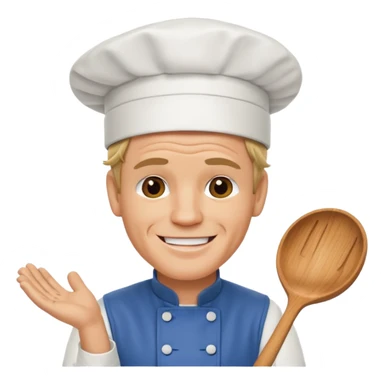 gordon ramsey with cook hat and smile sticker
