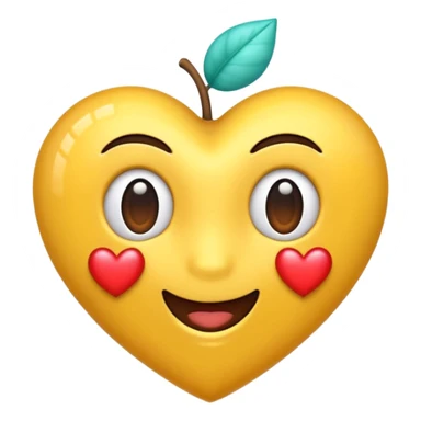Um emoji de coração colorido sticker