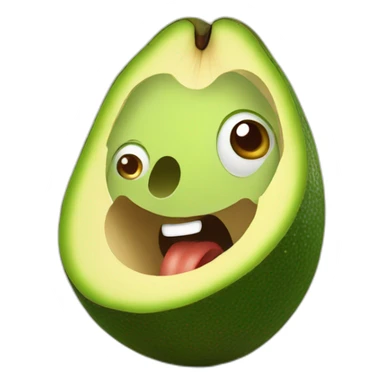 avocado eating sticker