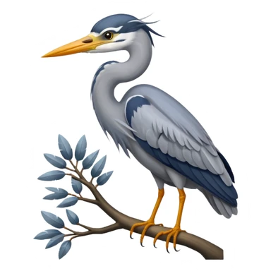 Grey Heron in a tree sticker