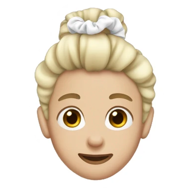 white scrunchie sticker