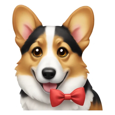 Corgi with bow sticker