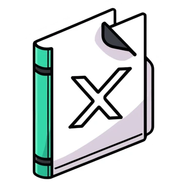 Document file icon with large black “X” over it sticker