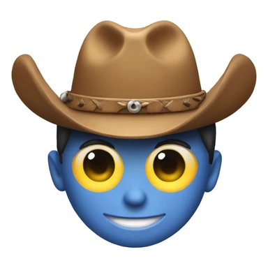 Smiling emoji with cowboy hat sticker